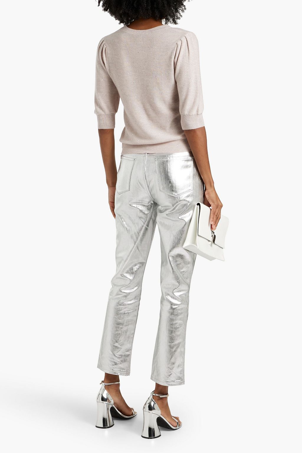 AUTUMN CASHMERE Sequin-embellished cashmere-blend sweater