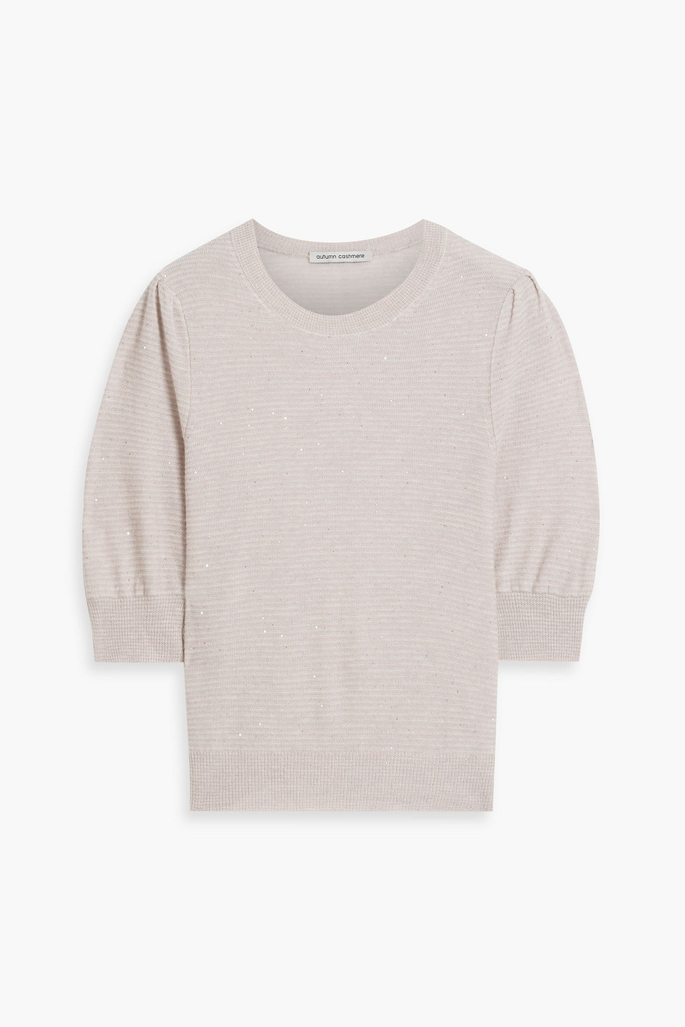 Autumn Cashmere Sequin-embellished Cashmere-blend Sweater In Pastel Pink