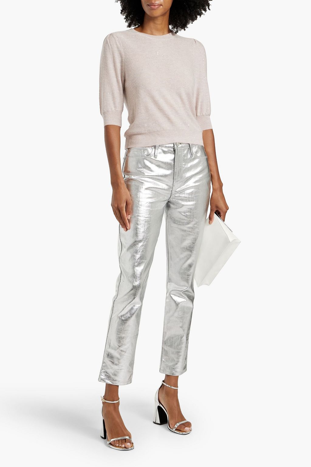 AUTUMN CASHMERE Sequin-embellished cashmere-blend sweater