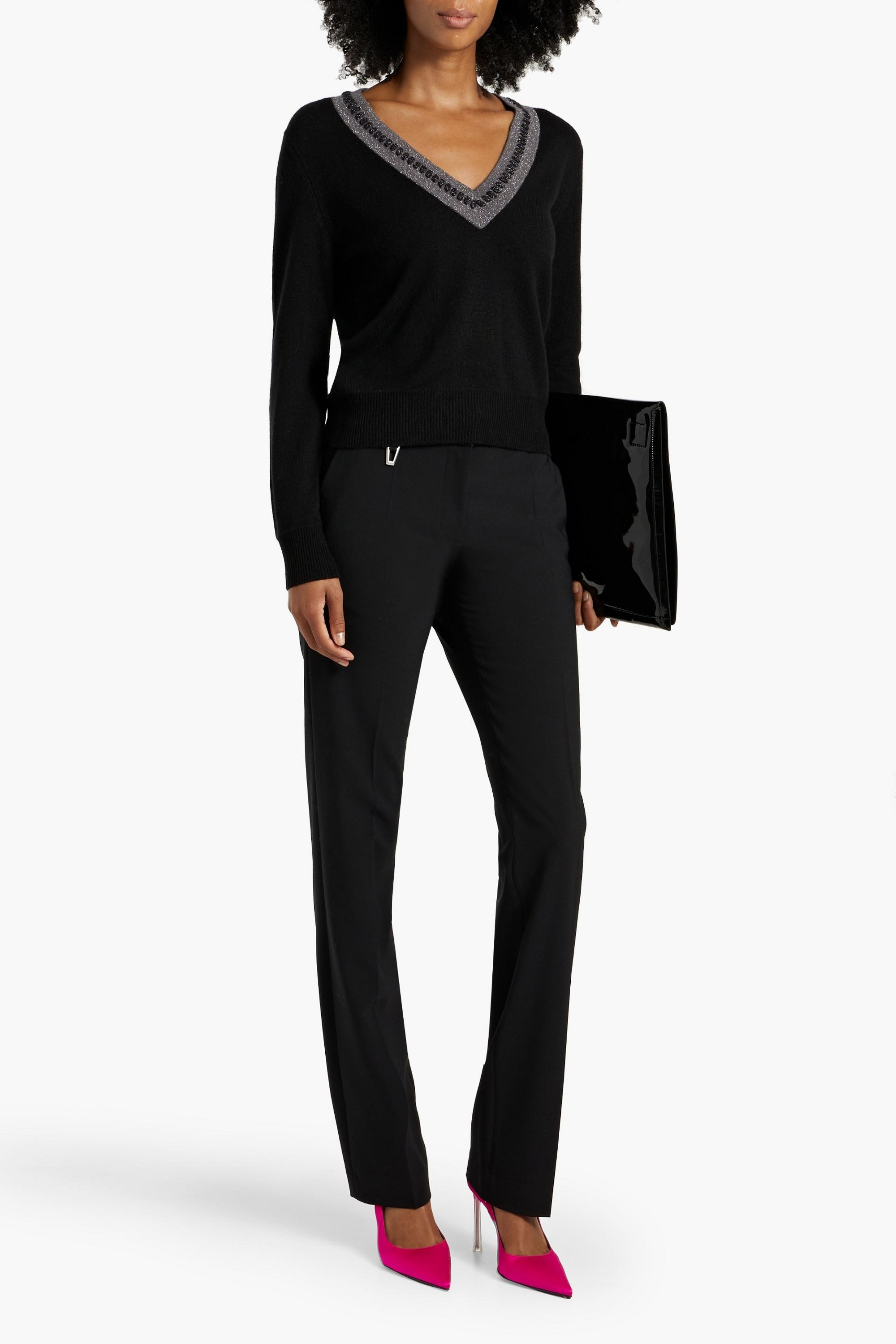 Autumn Cashmere Metallic cashmere sweater