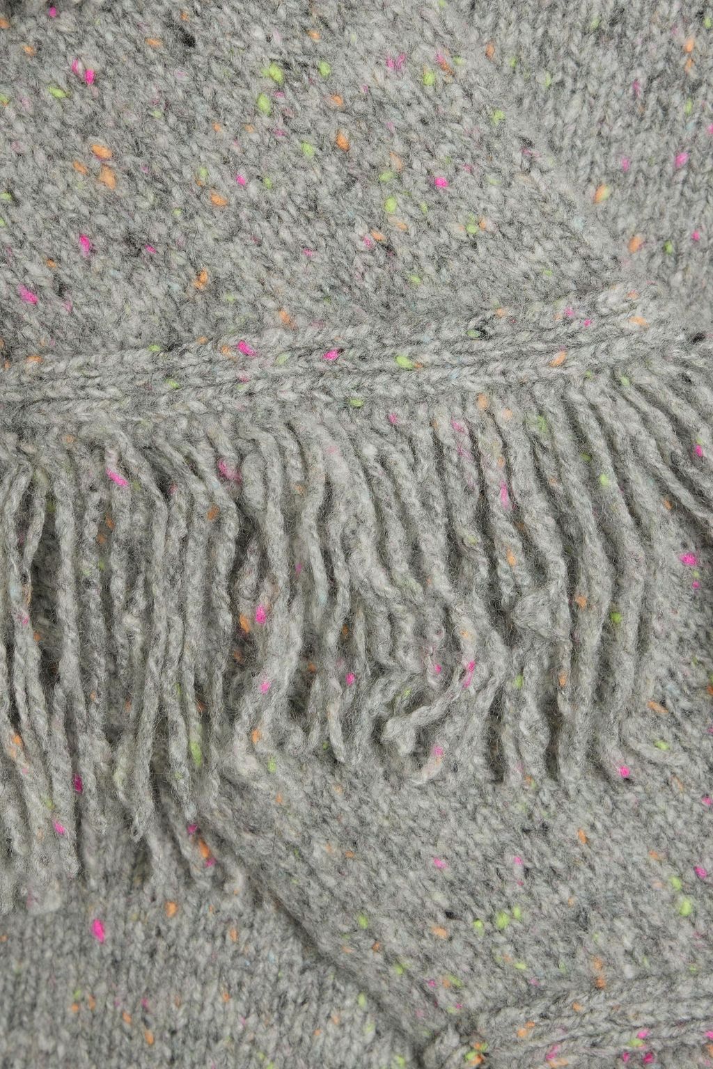 COTTON BY AUTUMN CASHMERE Fringed Donegal cashmere sweater
