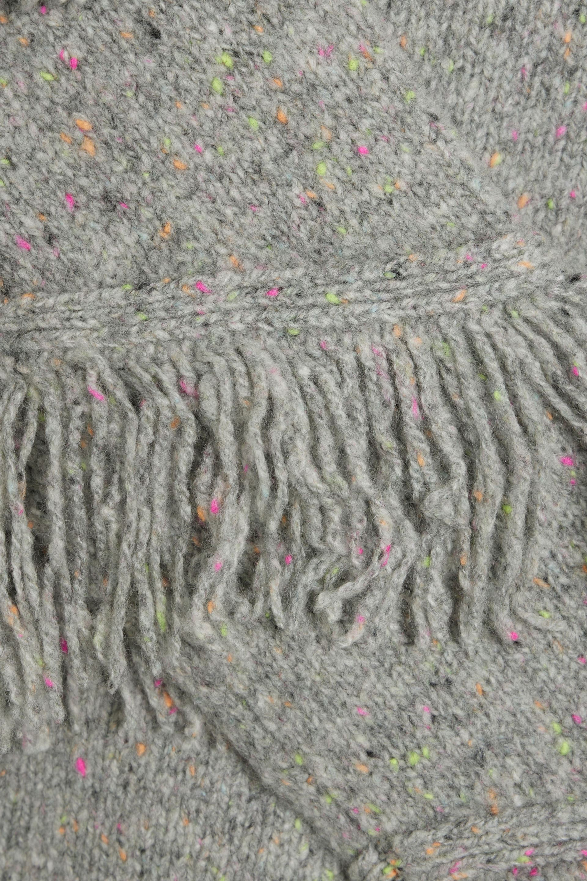 COTTON BY AUTUMN CASHMERE Fringed Donegal cashmere sweater thumbnail