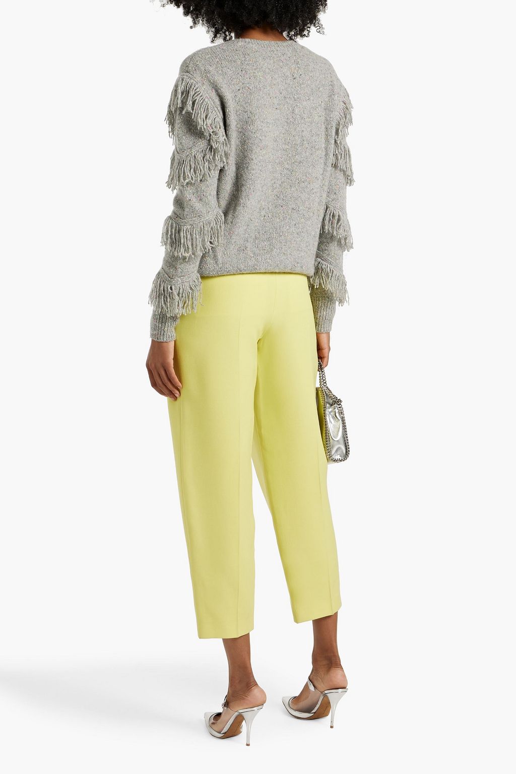 COTTON BY AUTUMN CASHMERE Fringed Donegal cashmere sweater