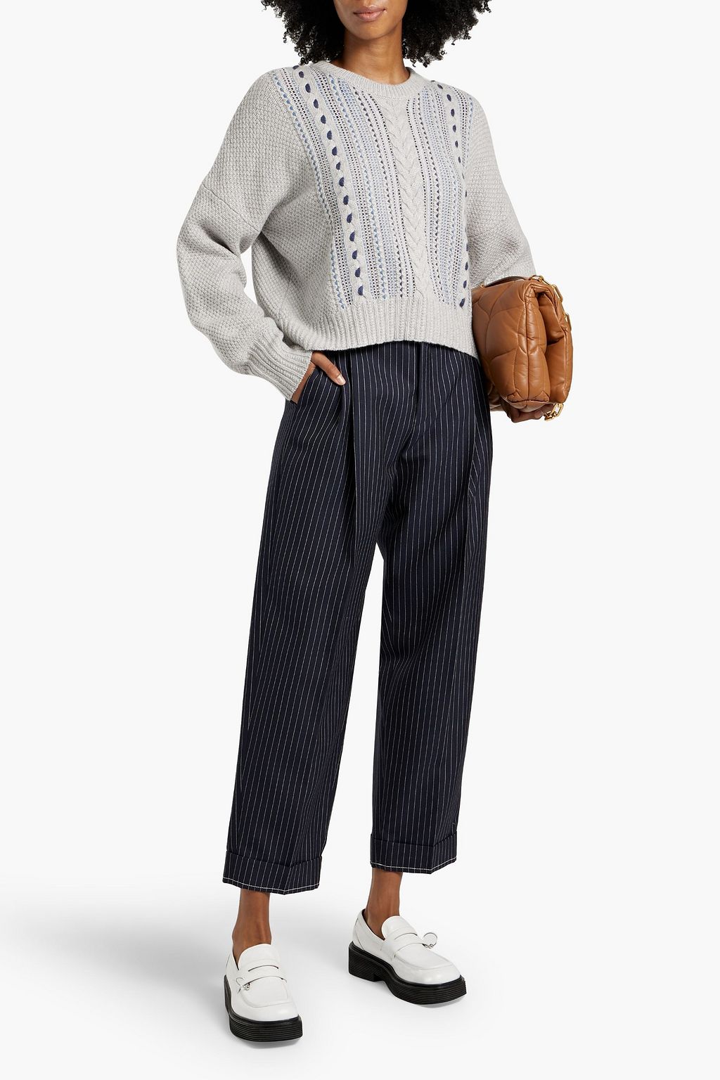 AUTUMN CASHMERE Cable-knit sweater