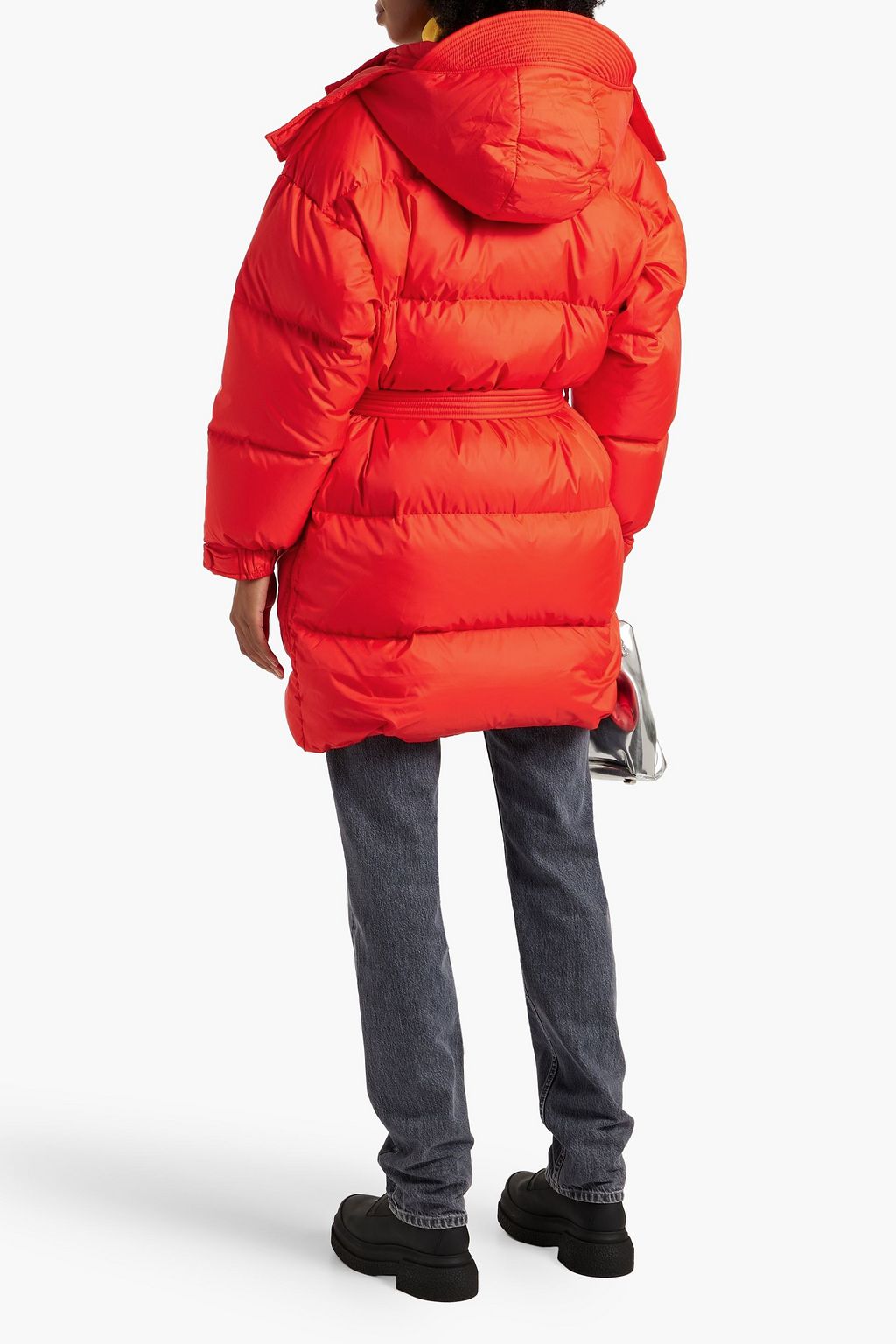 IENKI IENKI Belted quilted shell hooded down coat