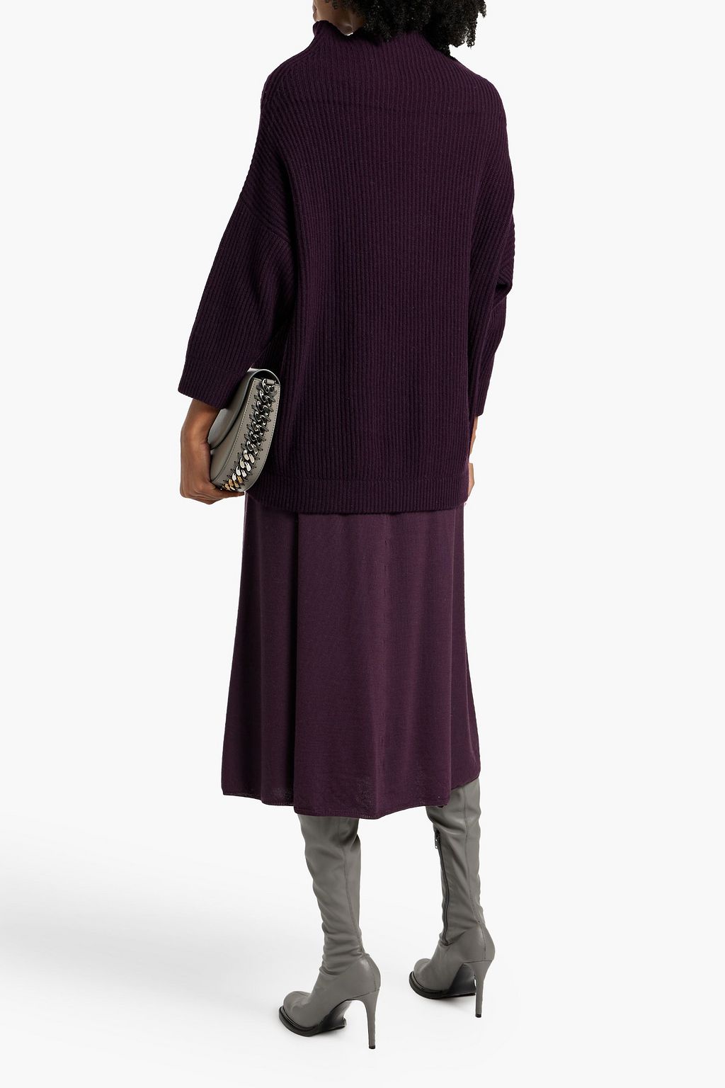 AUTUMN CASHMERE Ribbed cashmere turtleneck sweater