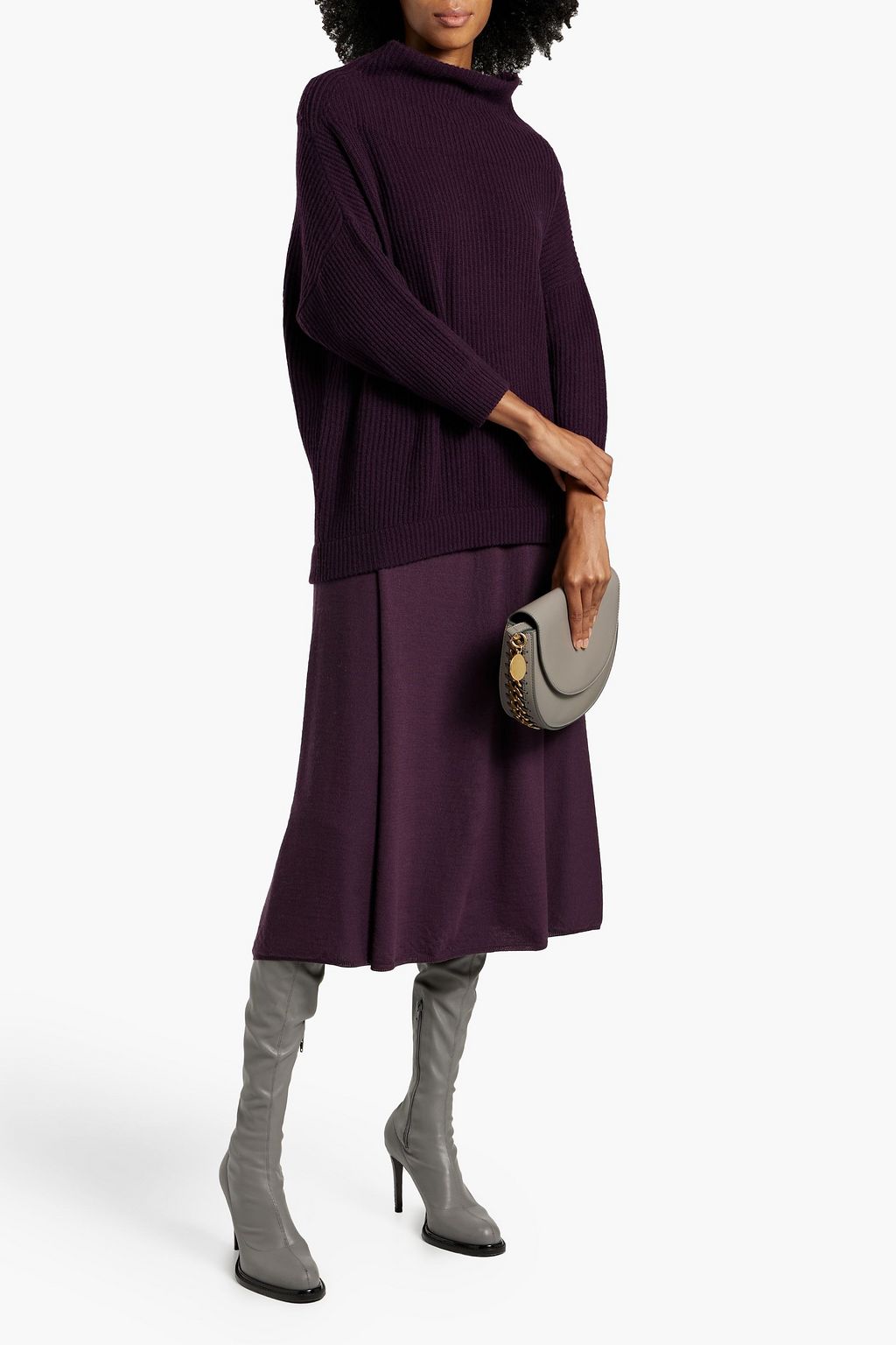 AUTUMN CASHMERE Ribbed cashmere turtleneck sweater
