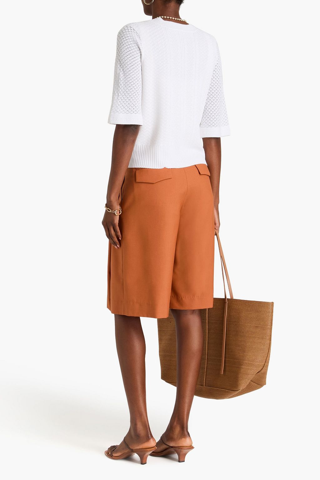 COTTON BY AUTUMN CASHMERE كارديغان بحبكة بوانتيل