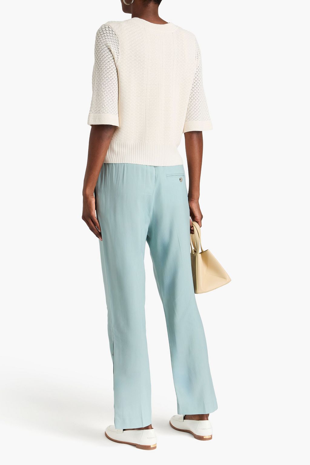 COTTON BY AUTUMN CASHMERE كارديغان بحبكة بوانتيل