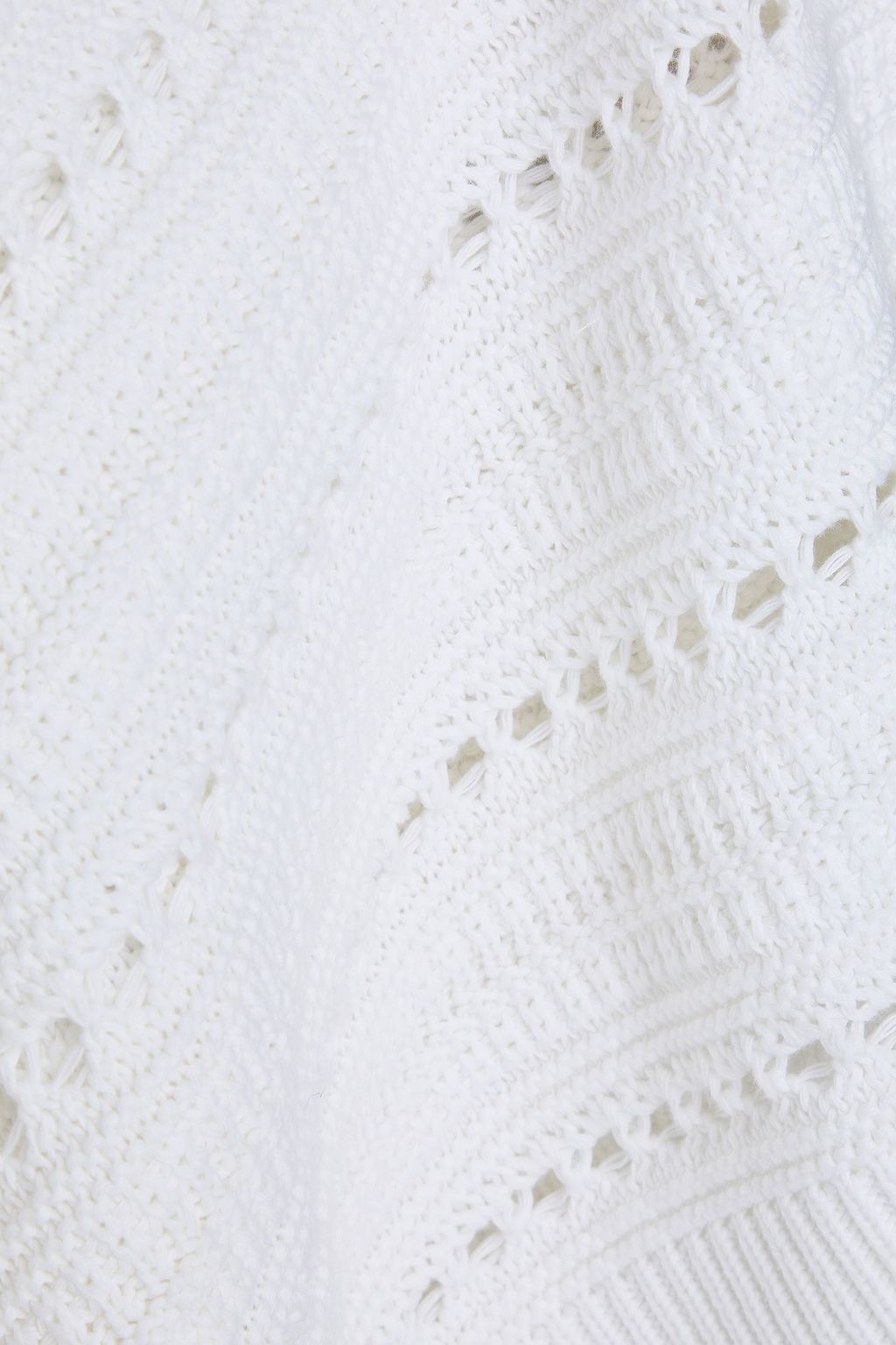 COTTON BY AUTUMN CASHMERE كنزة هودي من القطن بحبكة بوانتيل