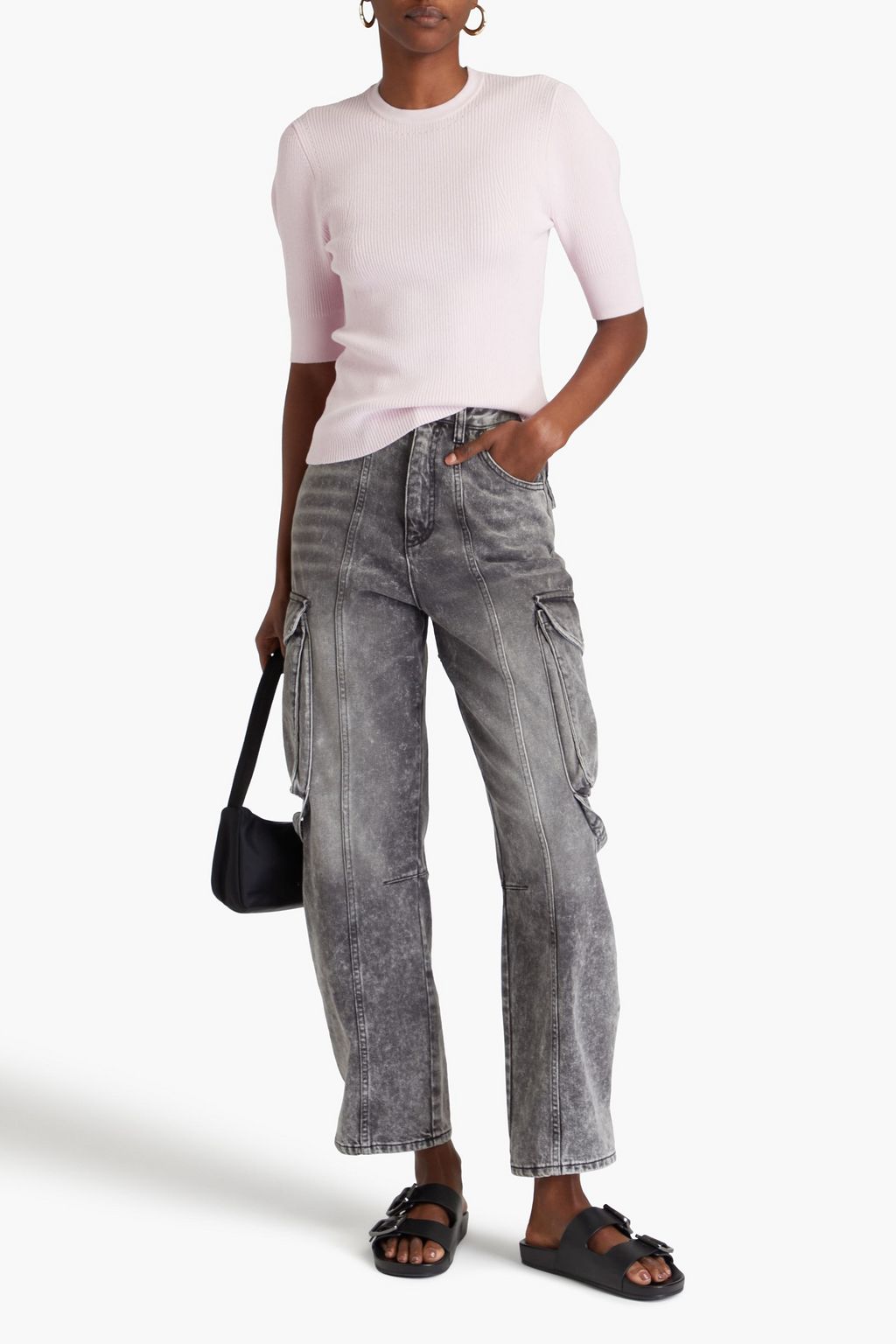 COTTON BY AUTUMN CASHMERE 리브 니트 스웨터