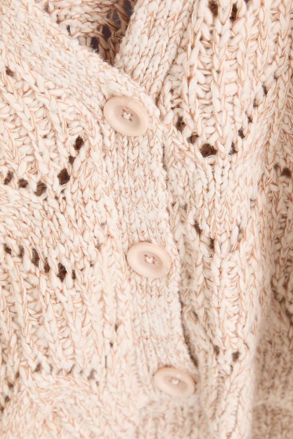 COTTON BY AUTUMN CASHMERE كارديغان من القطن بحبكة بوانتيل