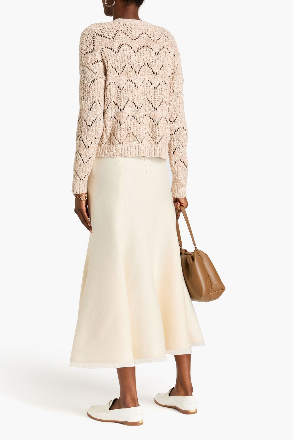 COTTON BY AUTUMN CASHMERE كارديغان من القطن بحبكة بوانتيل