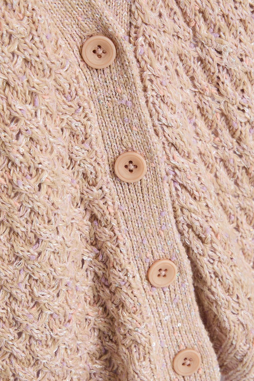 COTTON BY AUTUMN CASHMERE كارديغان محبوك ومزين بأقراص برّاقة