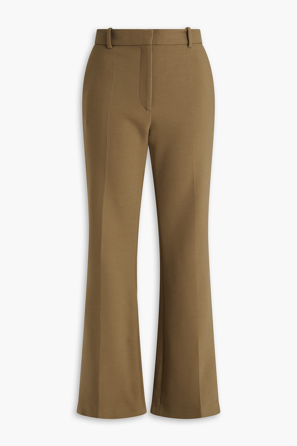 Joseph Tafira Twill Flared Pants In Army Green