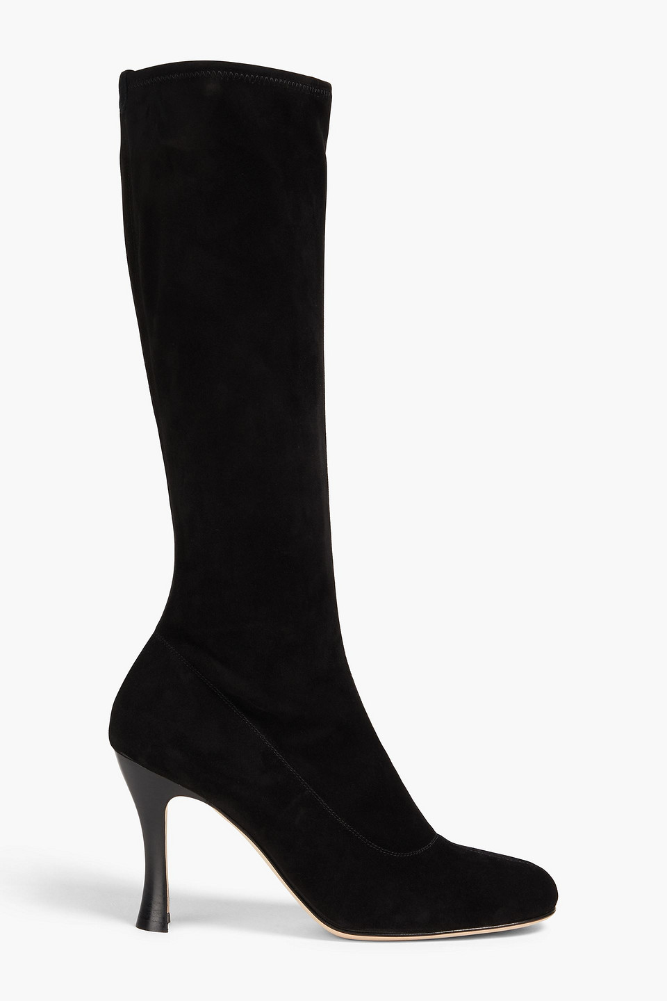 Sergio Rossi Royal Stretch-suede Boots In Black
