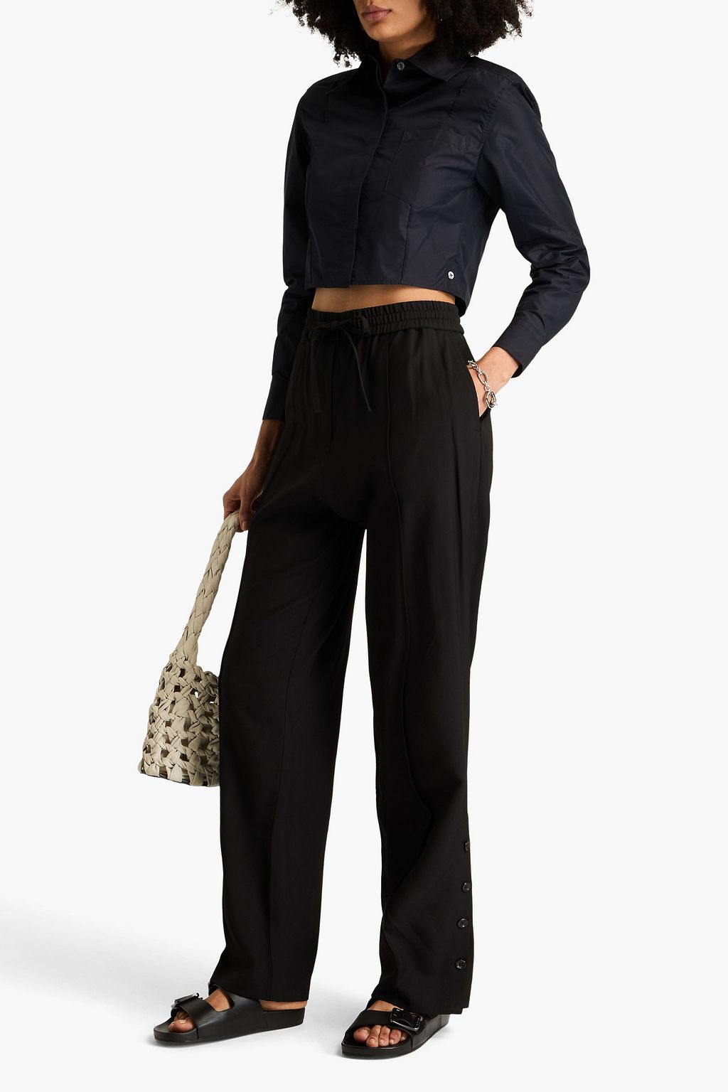 3.1 PHILLIP LIM بنطال رياضي من مزيج الصوف