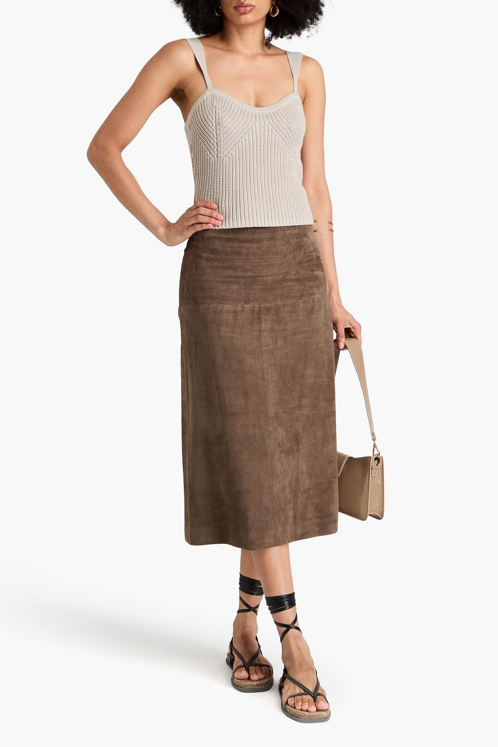 COTTON BY AUTUMN CASHMERE Ribbed cotton top