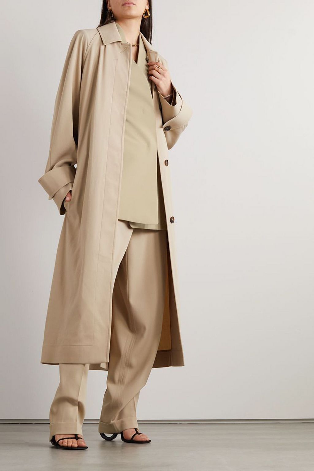 FERRAGAMO Wrap-effect wool blazer