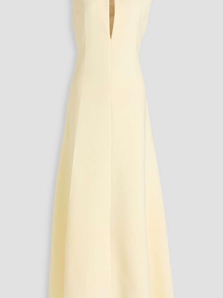 wool-blend twill maxi dress