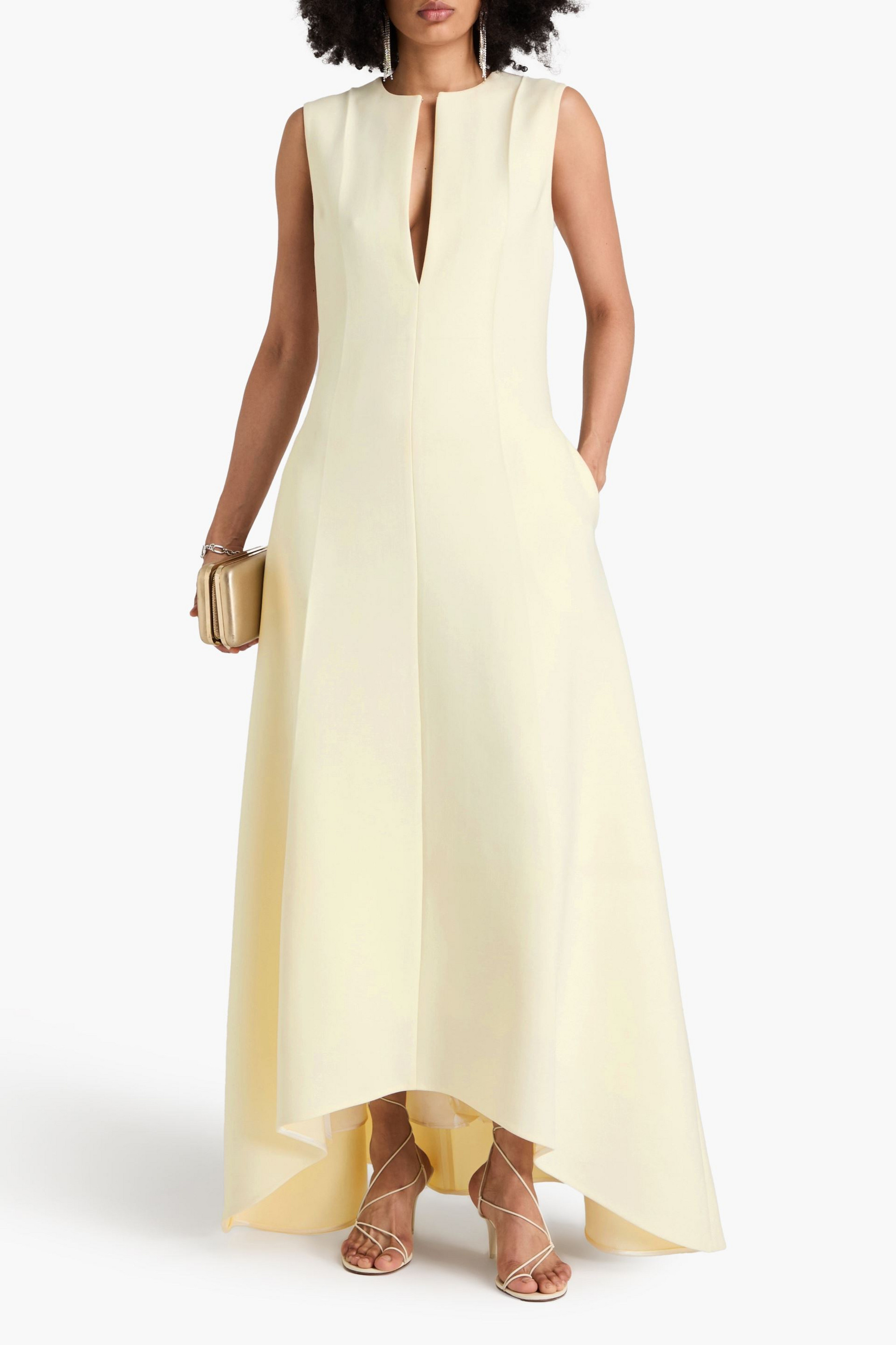 PETER DO Wool-blend twill maxi dress