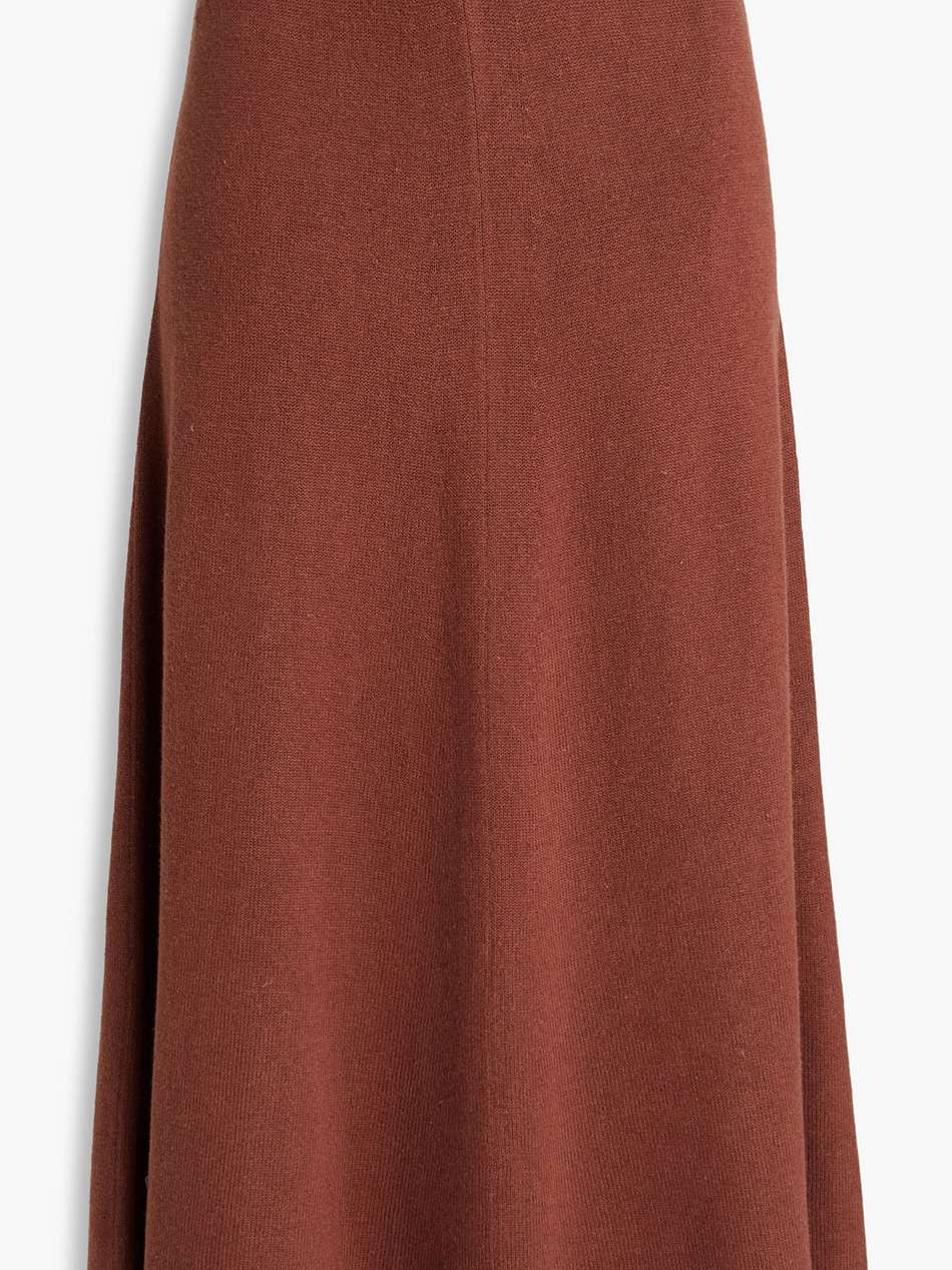 silk-blend midi skirt