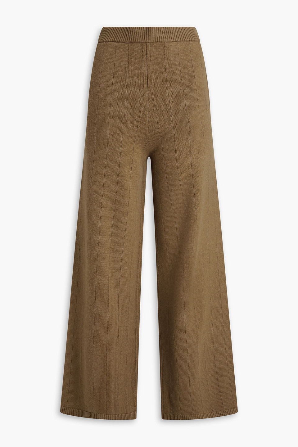 Joseph Wool-blend Wide-leg Pants In Army Green