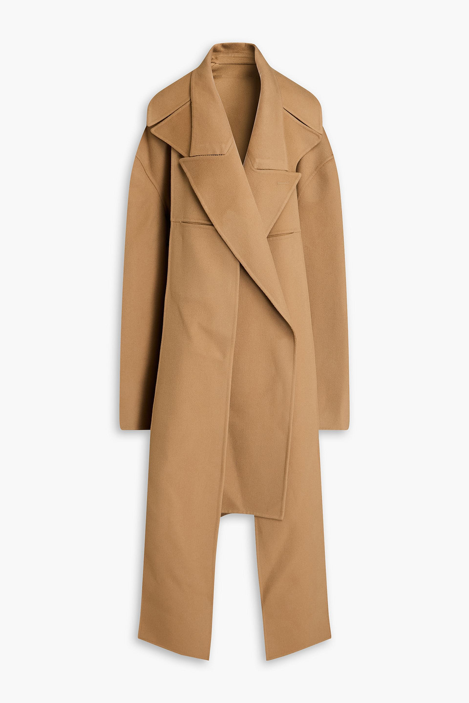 Peter Do Oversized Wool And Cashmere-blend Felt Coat In Camel