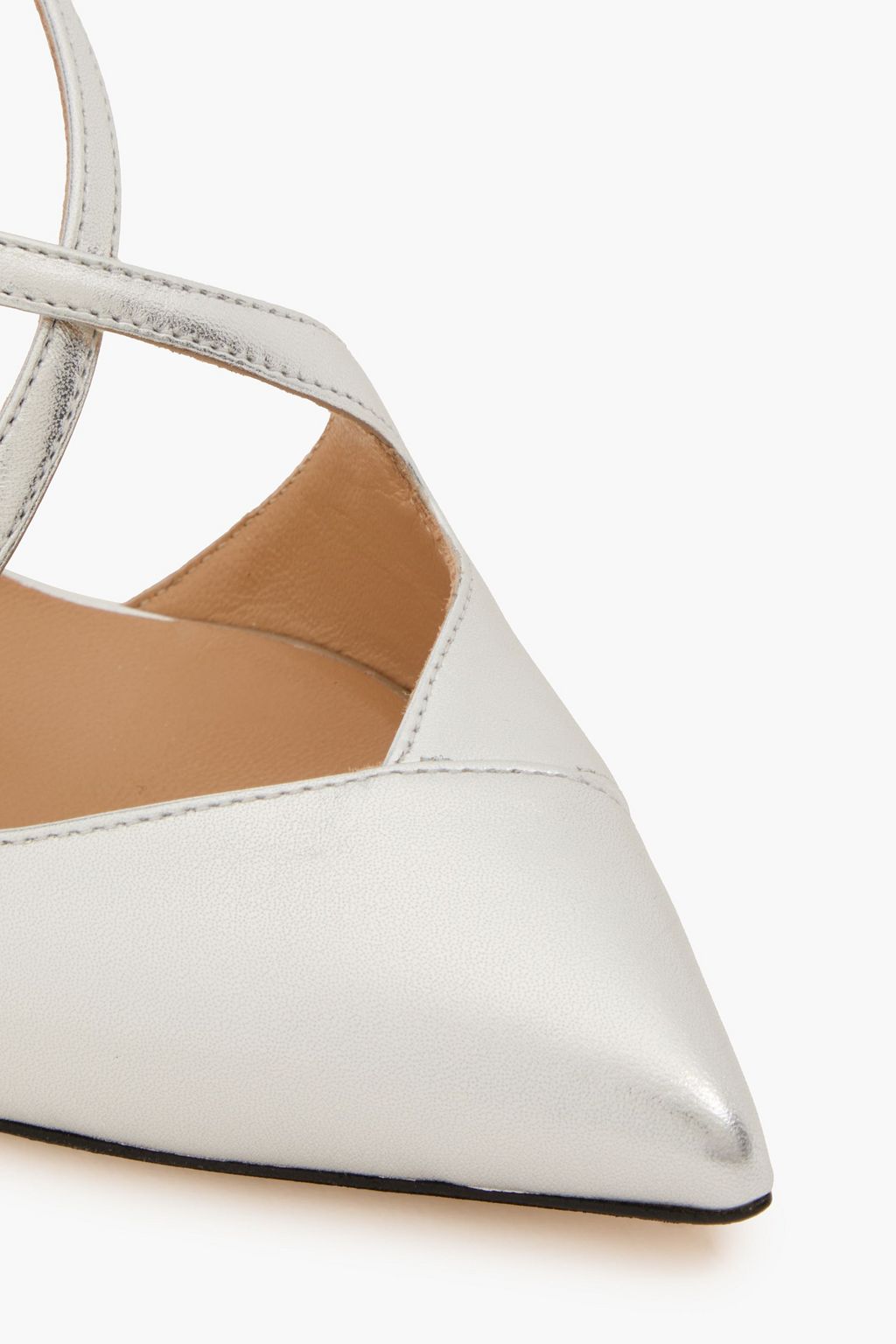 SERGIO ROSSI Bon Ton metallic leather pumps