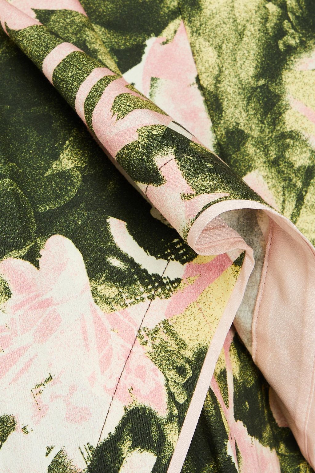3.1 PHILLIP LIM فستان متوسط الطول من قطن بوبلين مزين بطبعات وكشاكش