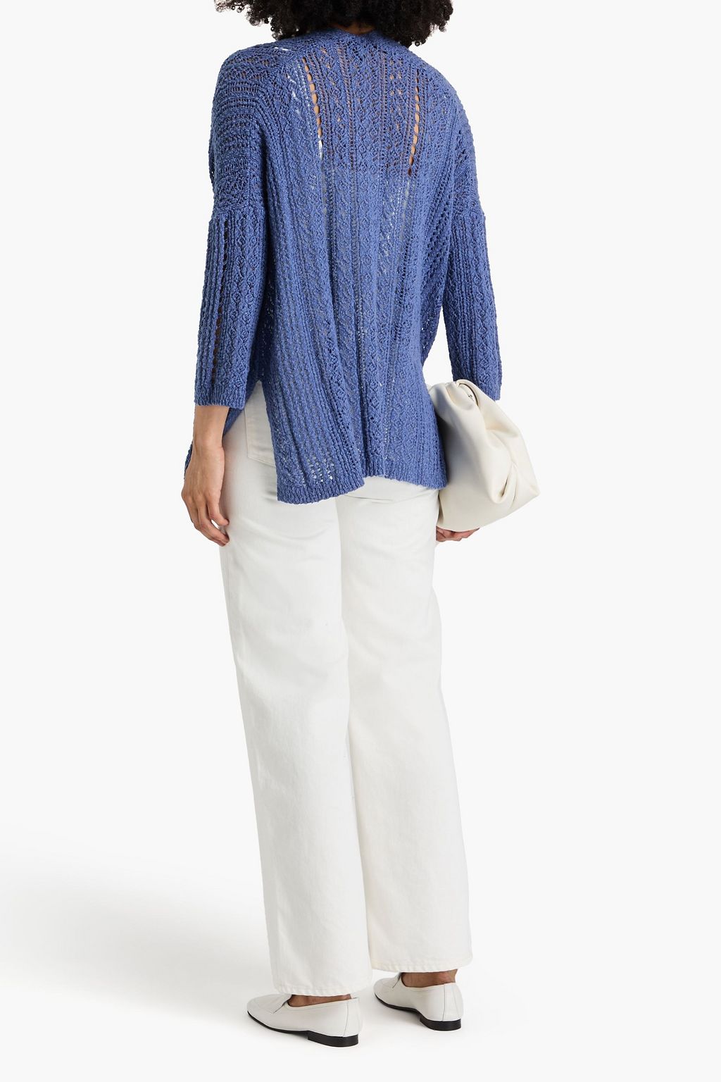 COTTON BY AUTUMN CASHMERE كارديغان بحبكة بوانتيل