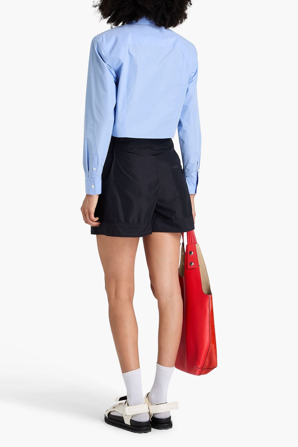 3.1 PHILLIP LIM Cropped cotton-blend poplin shirt