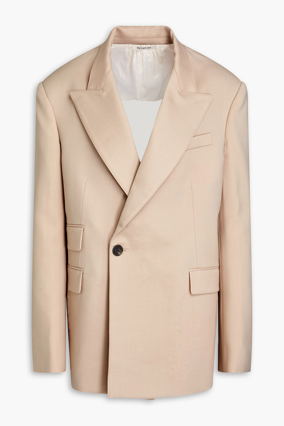 Peter Do Doppelreihiger Blazer Aus Twill Mit Cut-outs In Beige