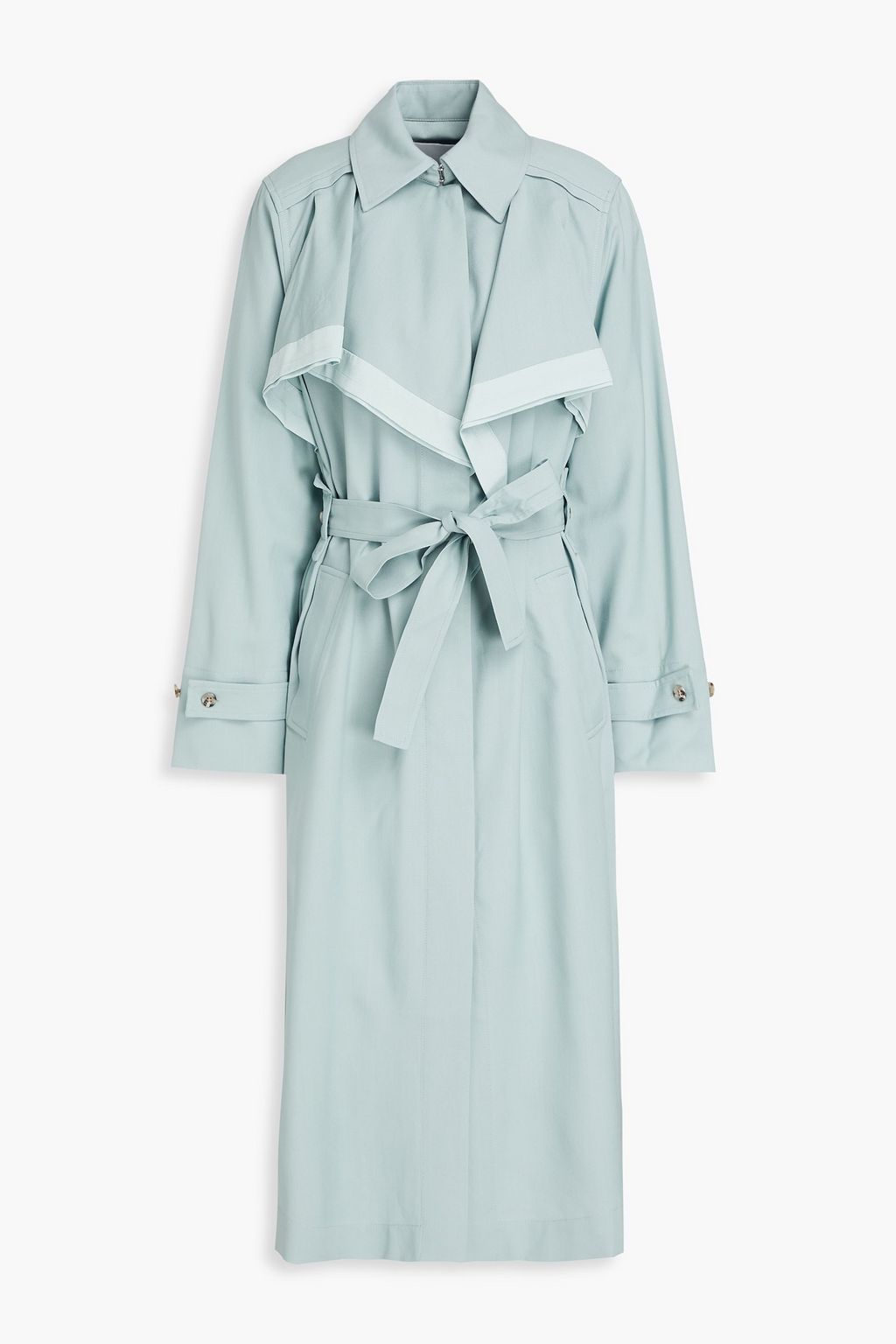 Belted wool blend trench coat 2025
