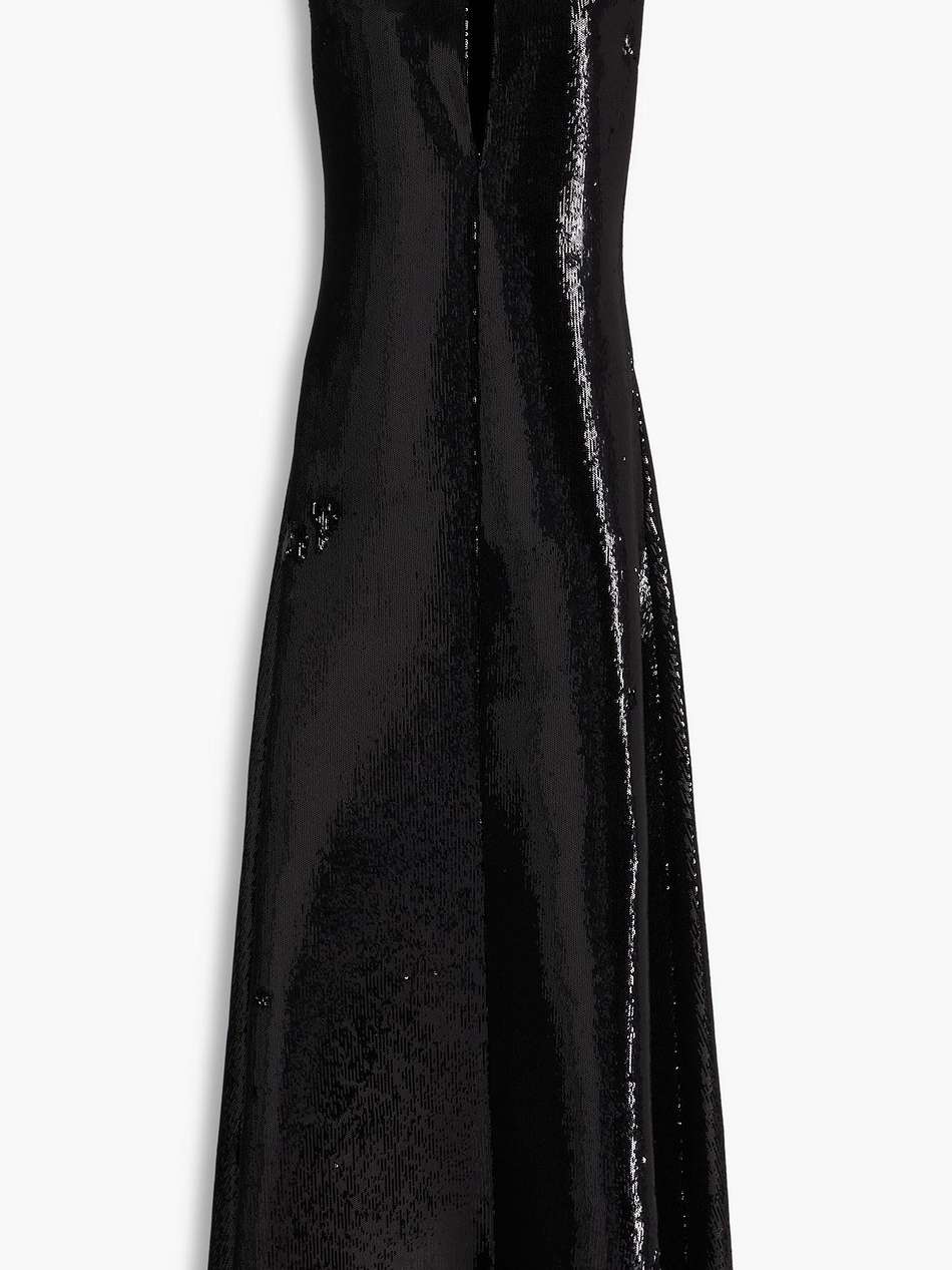 sequined neoprene maxi dress