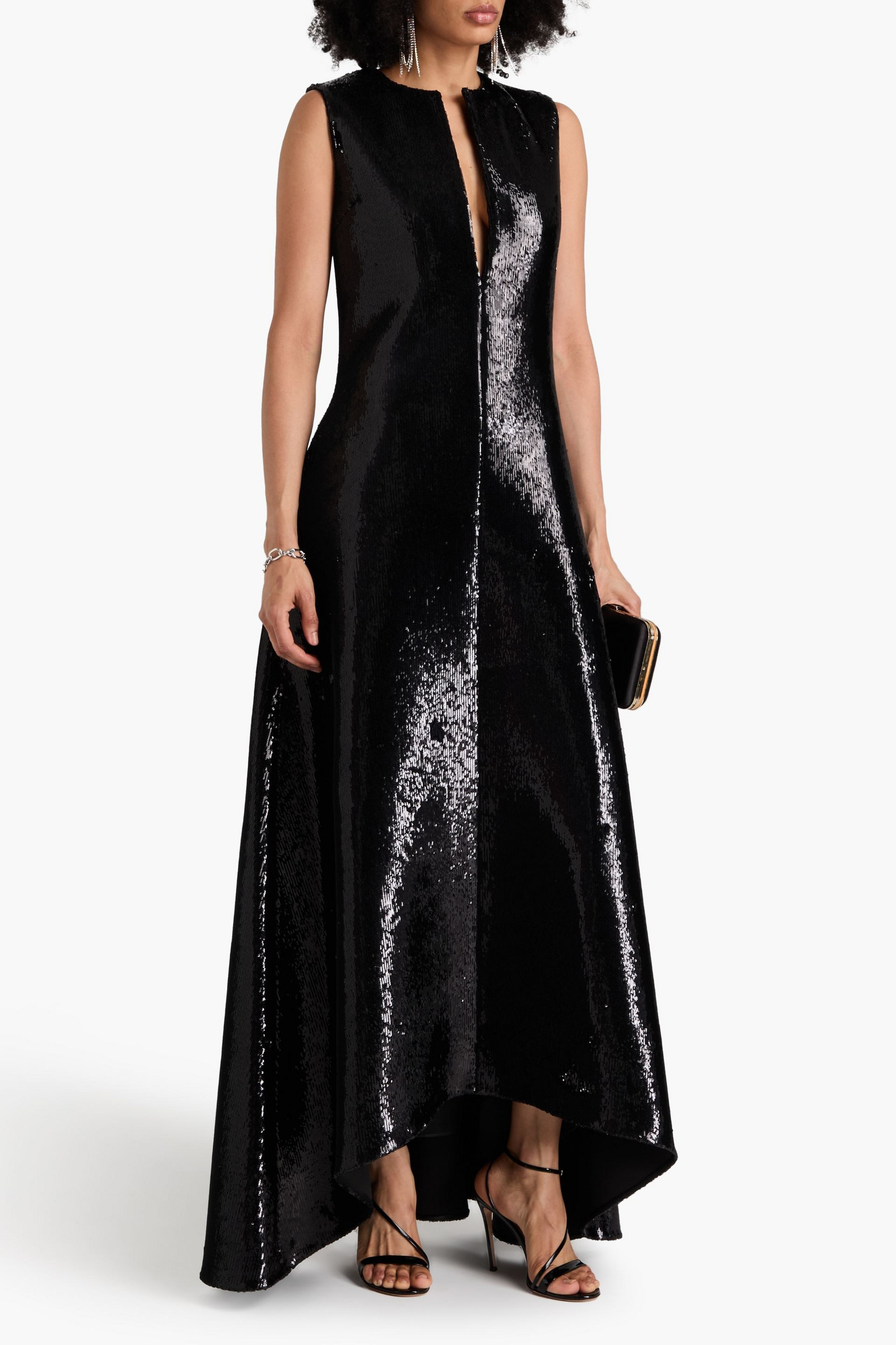 PETER DO Sequined neoprene maxi dress