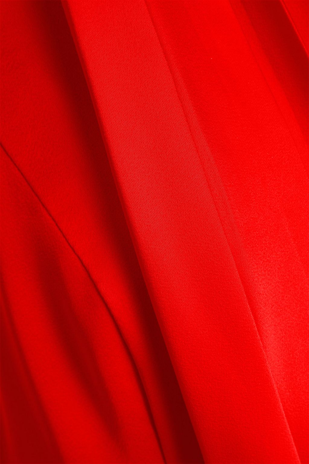 NICHOLAS Belted wrap-effect satin-crepe halterneck gown