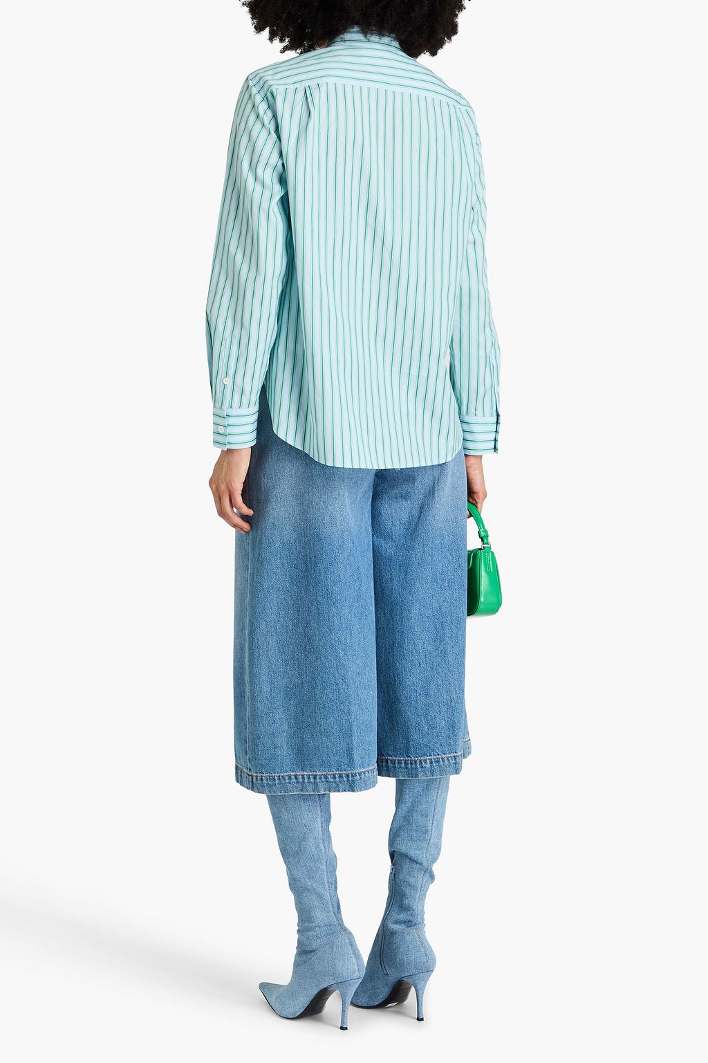 3.1 PHILLIP LIM Embellished striped cotton-poplin shirt