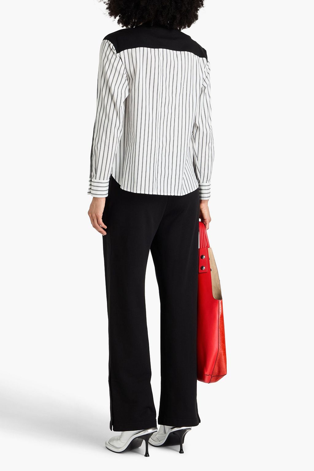 3.1 PHILLIP LIM Striped French cotton-terry and poplin top
