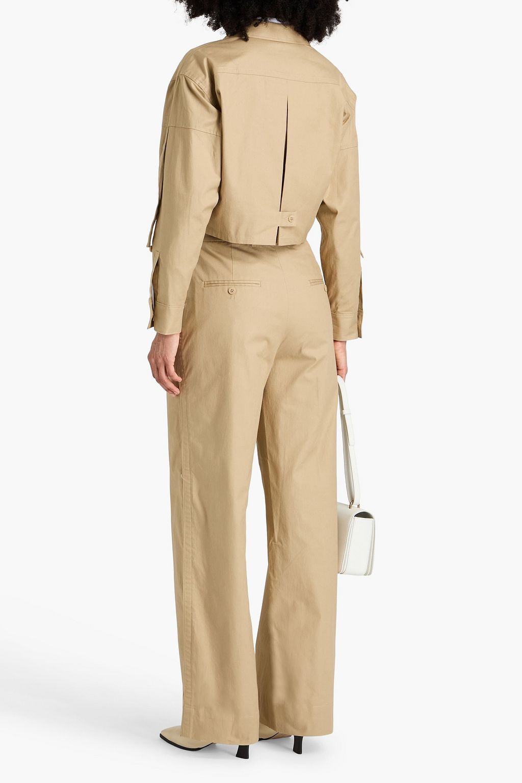 3.1 PHILLIP LIM جاكيت قصير من مزيج من القطن