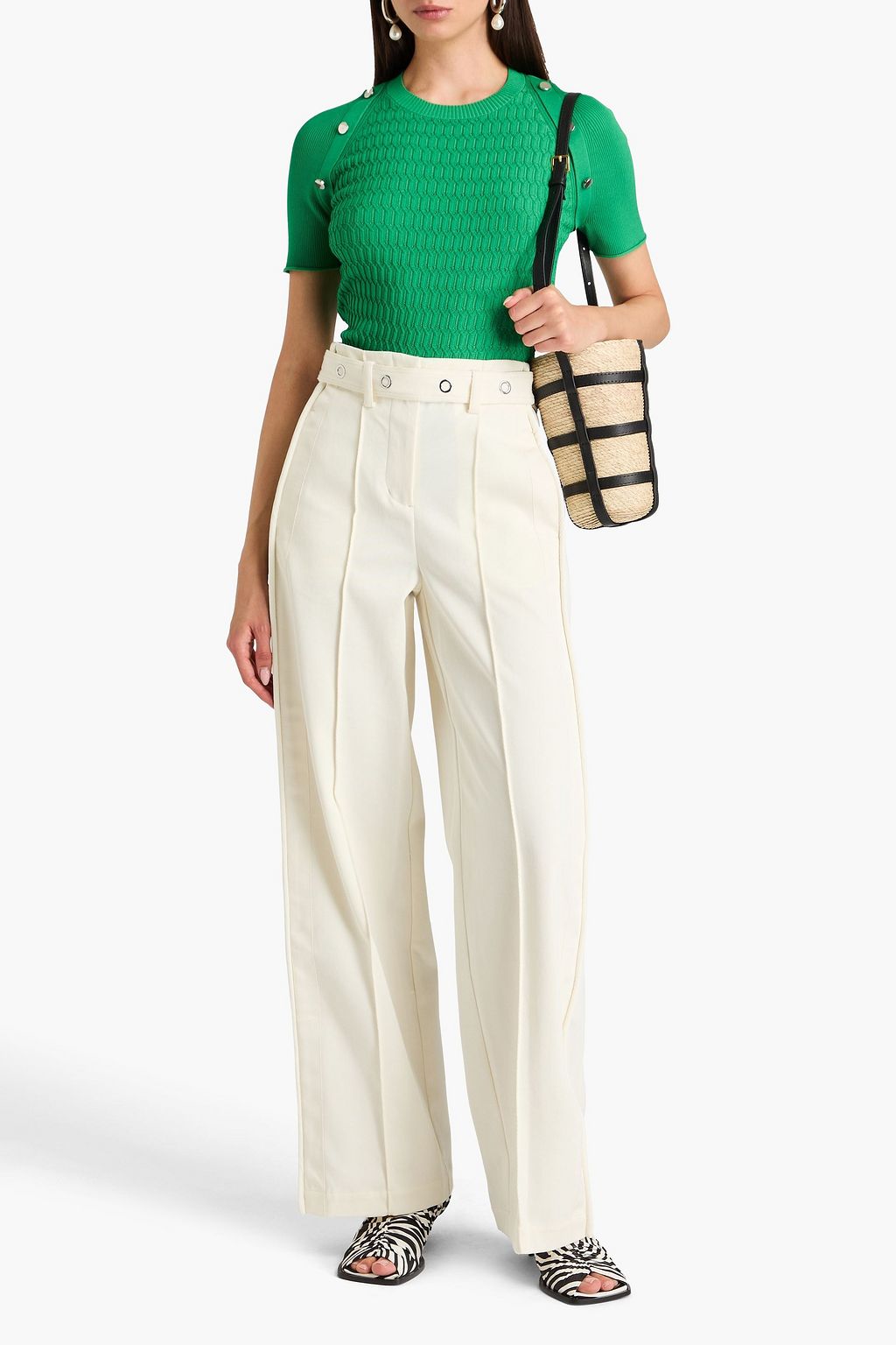 3.1 PHILLIP LIM Cotton-twill wide-leg pants