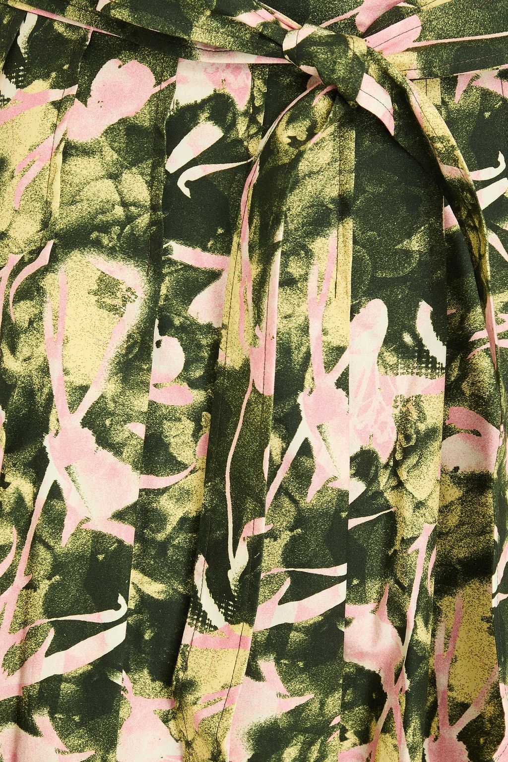 3.1 PHILLIP LIM تنورة من قطن بوبلين مزين بطبعات وبكسرات
