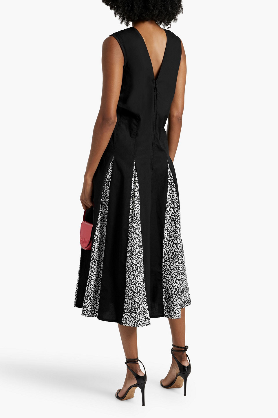 Derek Lam 10 Crosby Ella Sleeveless Godet Dress In Black