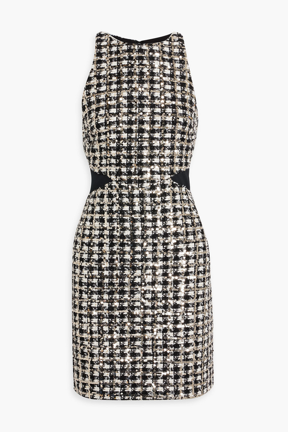 Rosemary sequin-embellished metallic bouclé-tweed mini dress