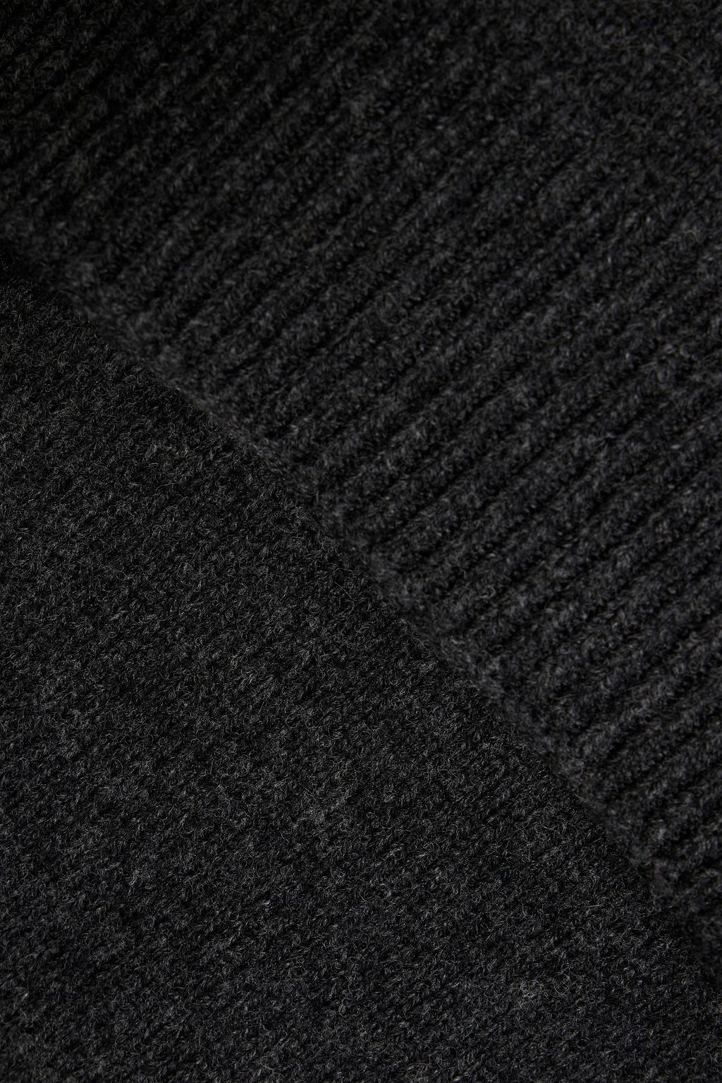 ALEXANDER WANG Cold-shoulder layered wool mini dress