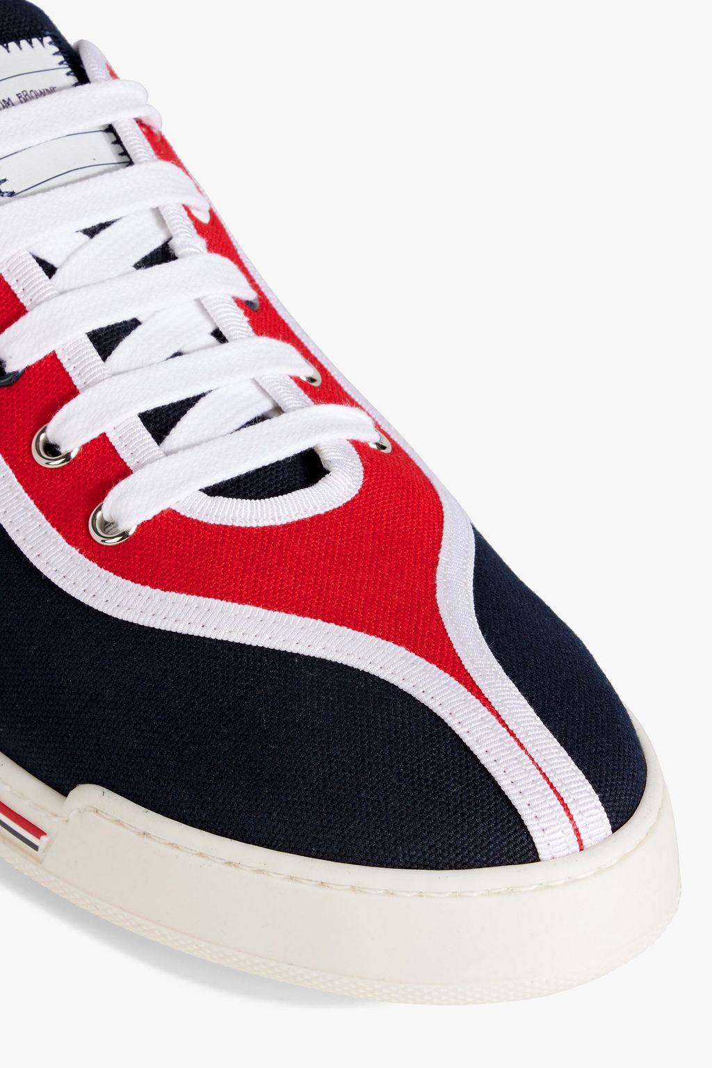 THOM BROWNE Color-block canvas sneakers
