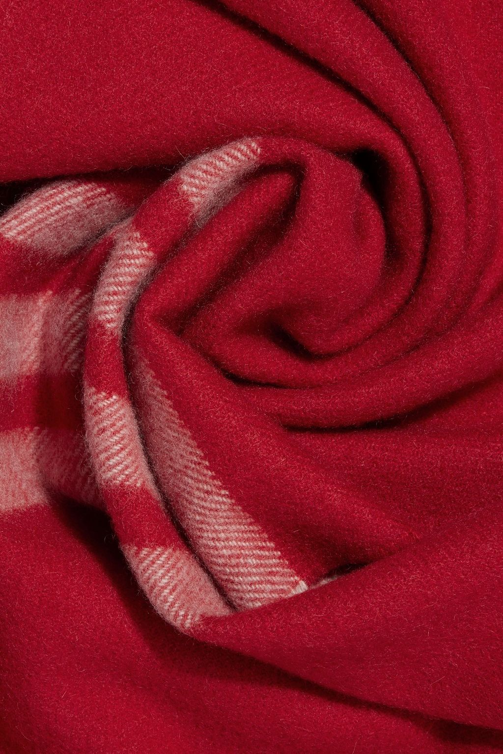 THOM BROWNE Fringed striped cashmere scarf
