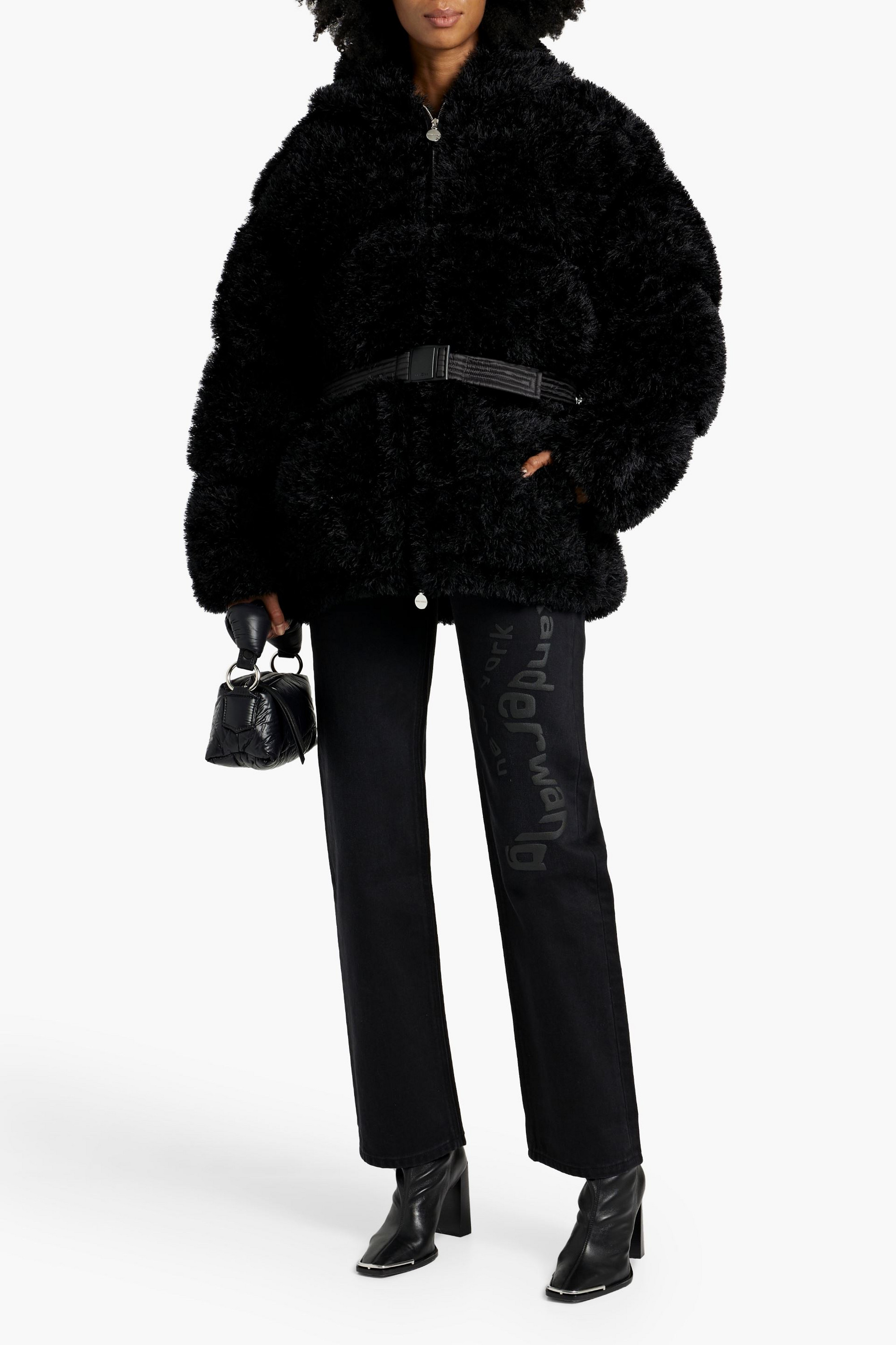 IENKI IENKI Furry Michlin quilted faux fur down jacket