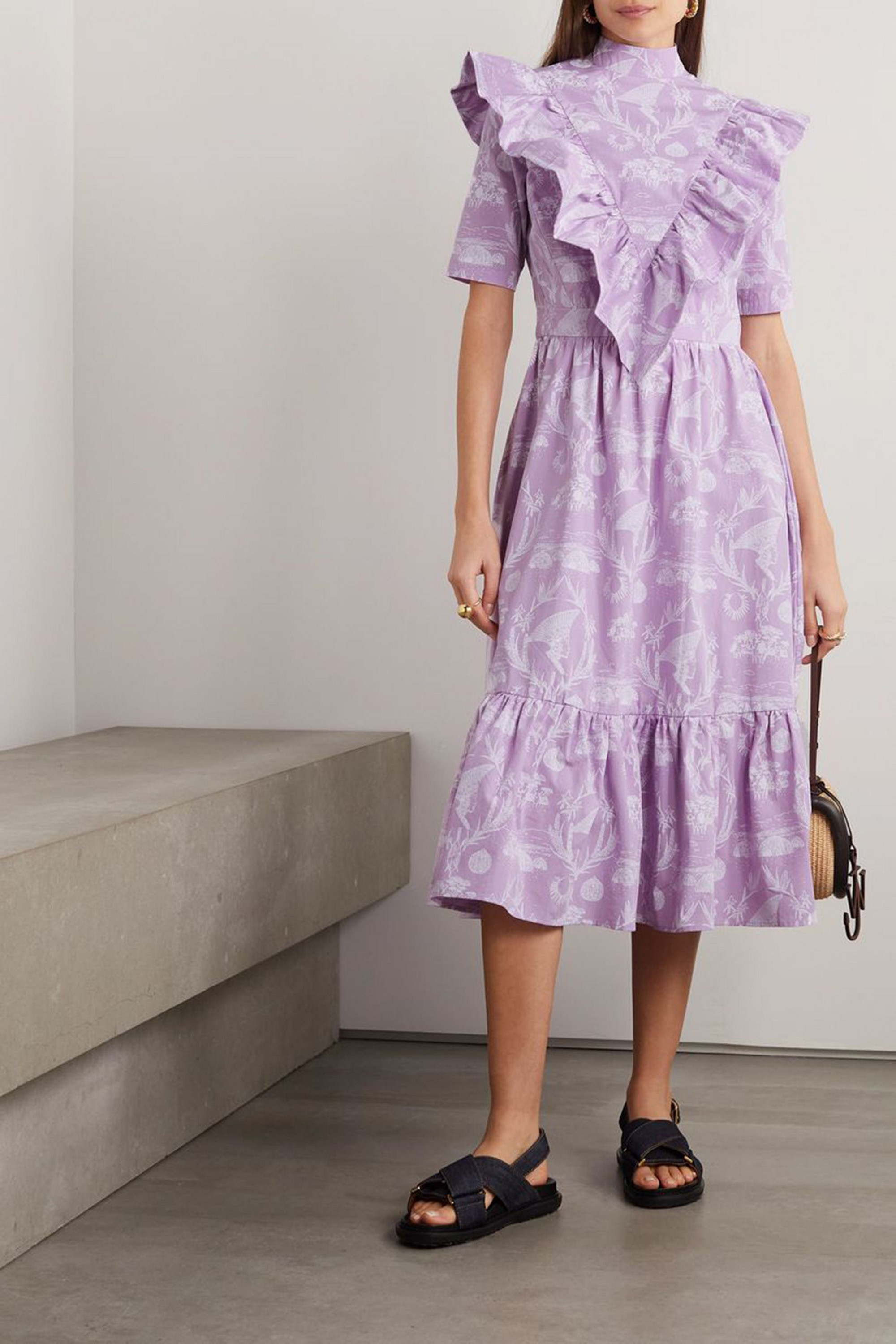 SINDISO KHUMALO Celie printed cotton midi dress