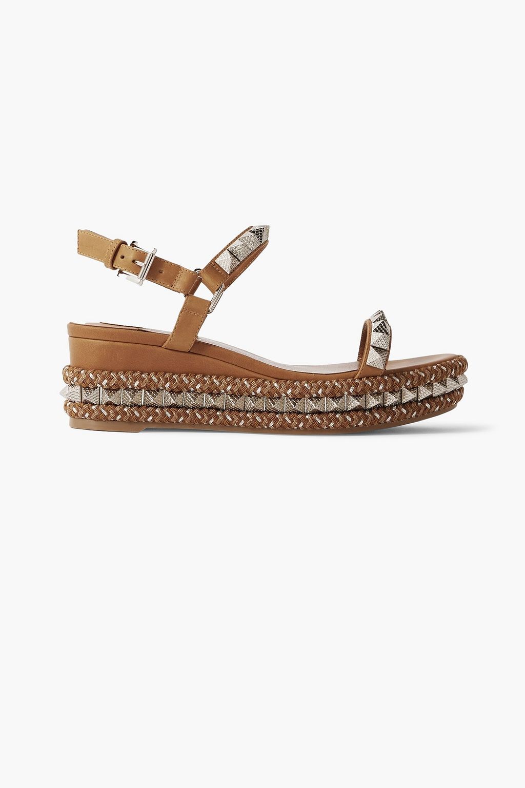 CHRISTIAN LOUBOUTIN Pyraclou 60 studded leather platform sandals